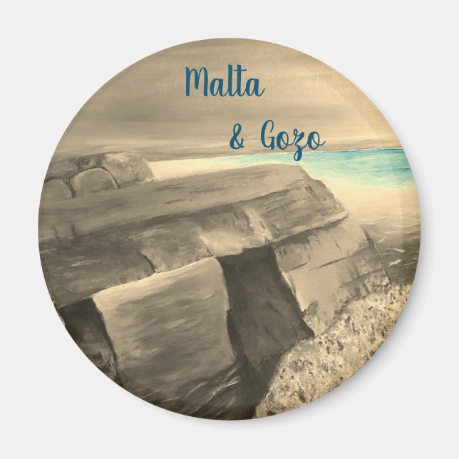 Malta and Gozo souvenir Magnet (Front)
