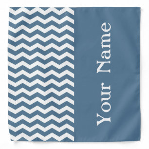 Malta Blue Wave Chevron with name Bandana