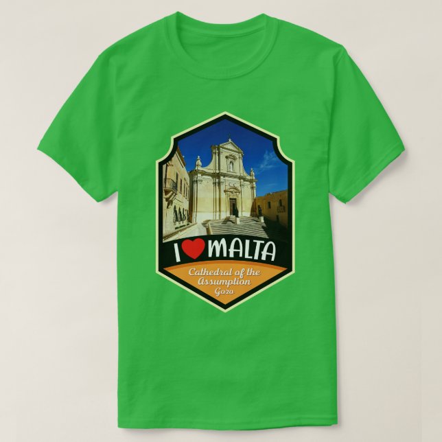 Malta Cathedral Of The Assumption Gozo T-Shirt (Design Front)
