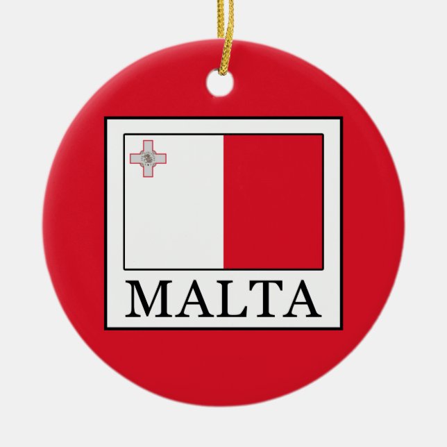 Malta Ceramic Ornament (Front)