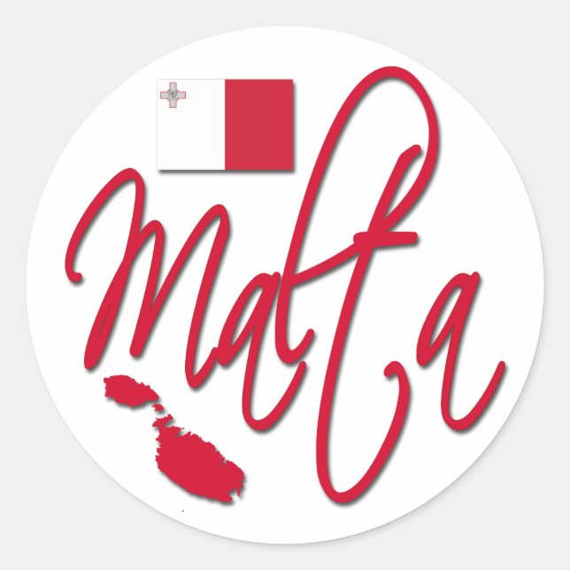 Malta Classic Round Sticker (Front)