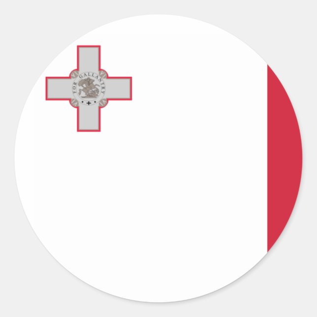 malta classic round sticker (Front)