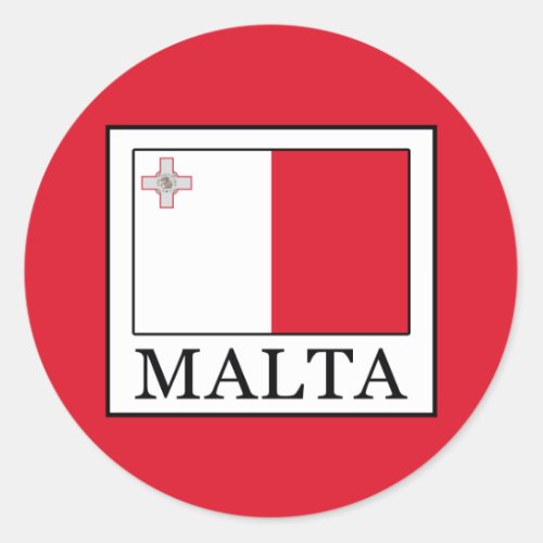 Malta Classic Round Sticker