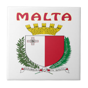 MALTA Coat Of Arms Ceramic Tile