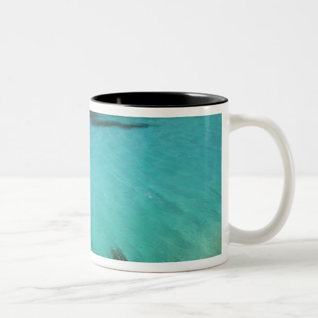 Malta, Comino Island, The Blue Lagoon Two-Tone Coffee Mug (Right)