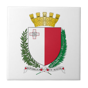 Malta country coat arms symbol emblem flag ceramic tile