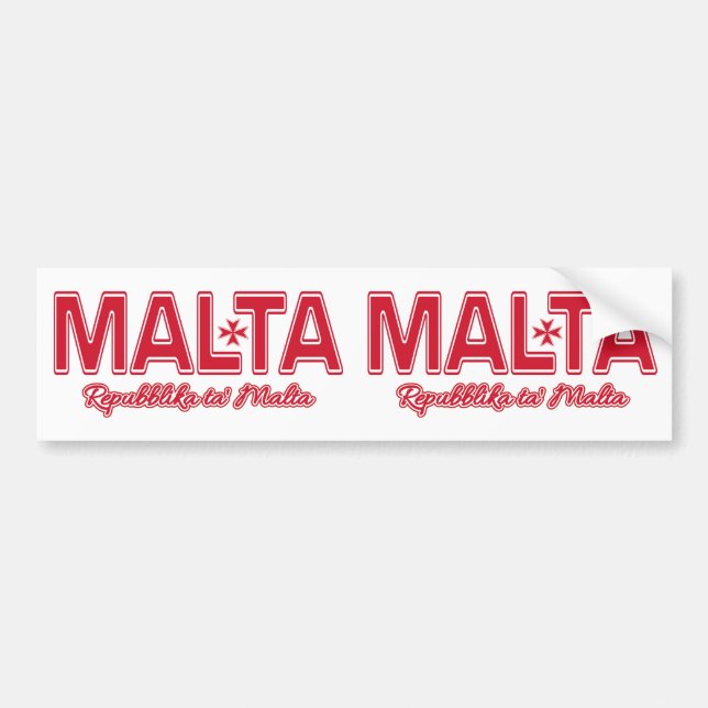 MALTA custom bumperstickers Bumper Sticker (Front)