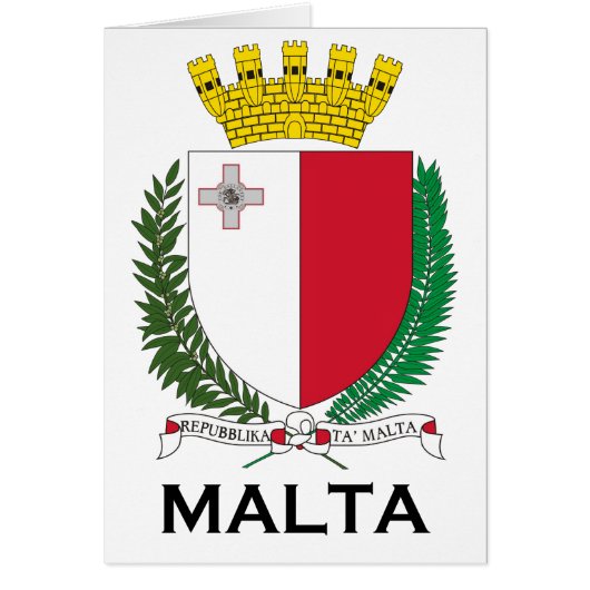 MALTA - emblem/coat of arms/symbol/flag Cards (Front)