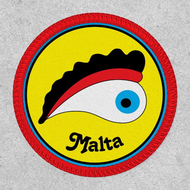 Malta Fishing Boat Lucky  Eye Colourful Patch (Front)
