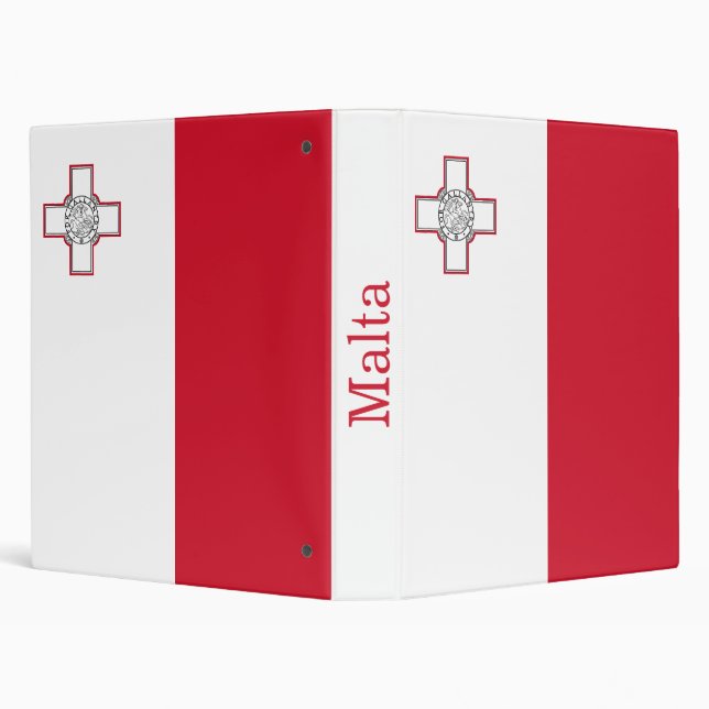 Malta Flag 3 Ring Binder (Background)