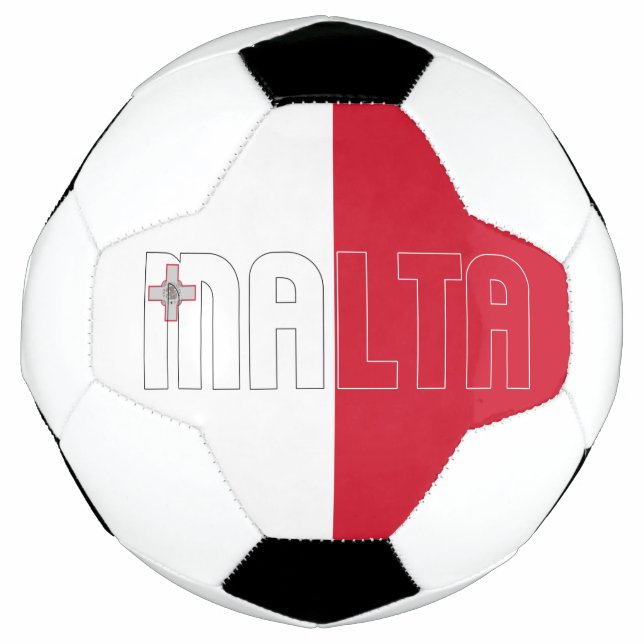 Malta Flag Adorable Patriotic Soccer Ball (Front)