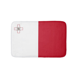 Malta flag bath mat