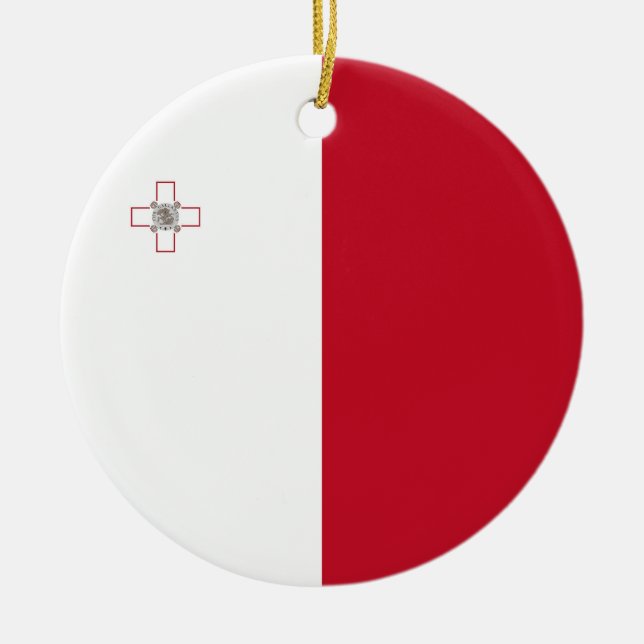 Malta flag ceramic ornament (Front)