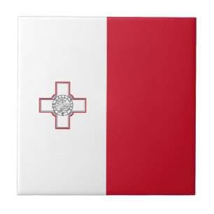 Malta Flag Ceramic Tile