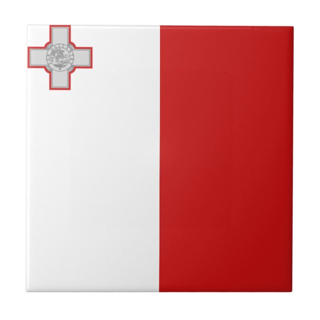 Malta Flag Ceramic Tile (Front)