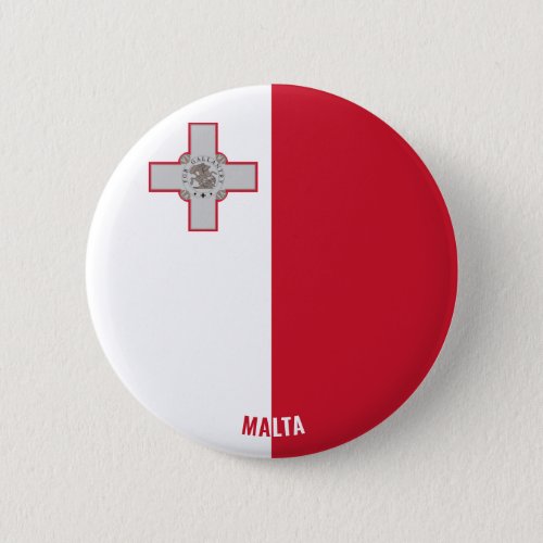 Malta Flag Charming Patriotic Button