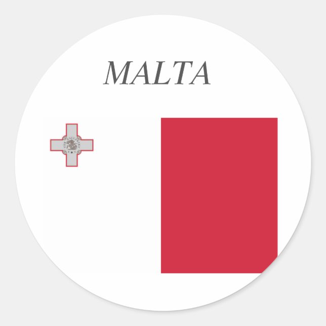Malta Flag Classic Round Sticker (Front)