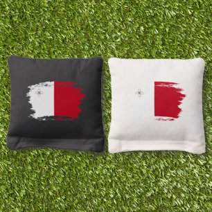 Malta flag cornhole bags