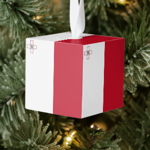 Malta flag cube ornament