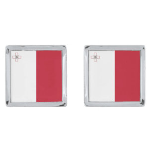 Malta flag cufflinks