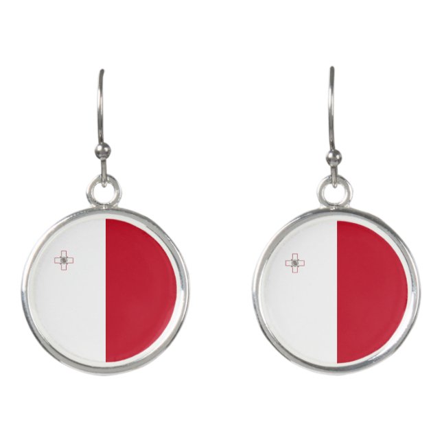 Malta flag earrings (Front)