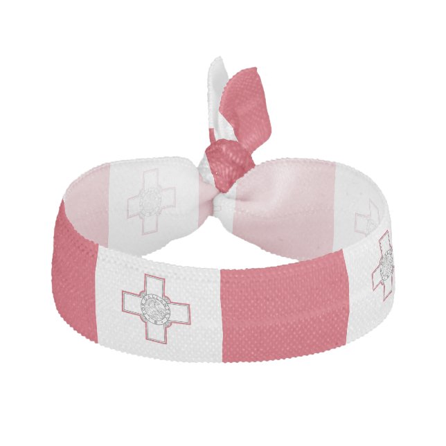 Malta Flag Elastic Hair Tie (Front)