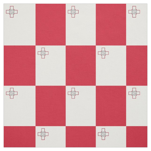 Malta Flag Fabric (Swatch)