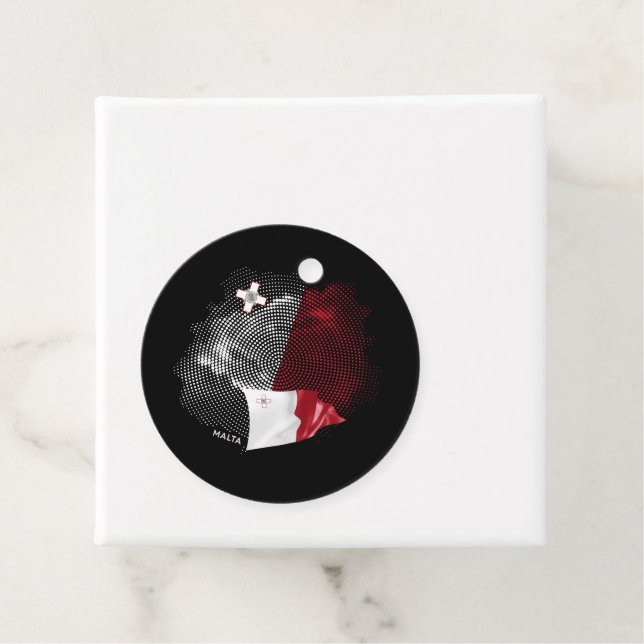 Malta flag favor tags (In Situ)