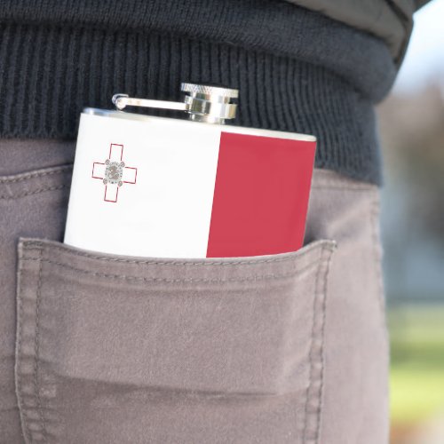 Malta flag flask