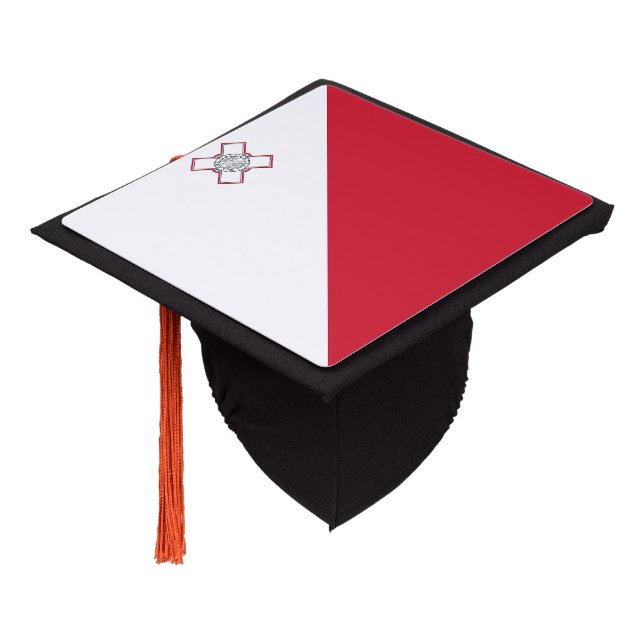 Malta Flag Graduation Cap Topper (Angled)