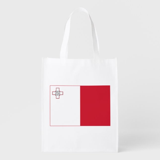 Malta Flag Grocery Bag (Front)