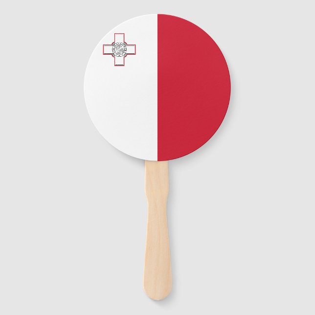 Malta Flag Hand Fan (Front)