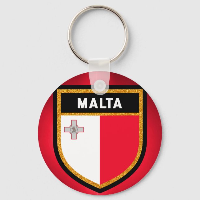 Malta Flag Keychain (Front)