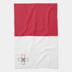 Malta flag kitchen towel