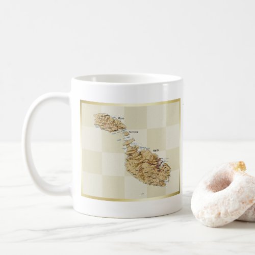 Malta Flag  Map Mug