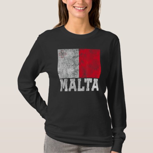 Malta Flag National Pride Roots Country Family Nat T_Shirt