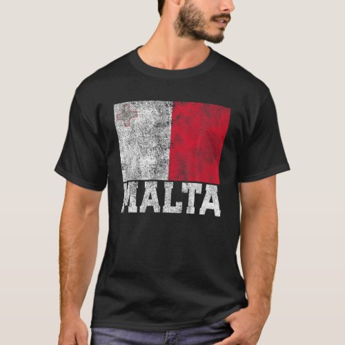 Malta Flag National Pride Roots Country Family Nat T_Shirt