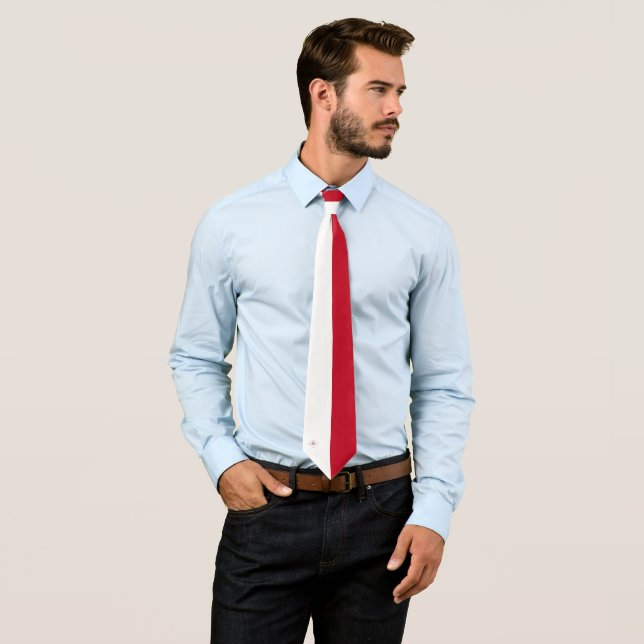 Malta flag neck tie (In Situ)