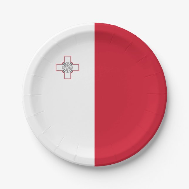 Malta Flag Paper Plates (Front)