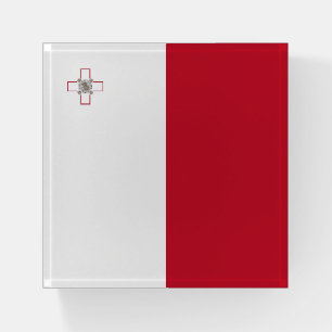 Malta flag paperweight