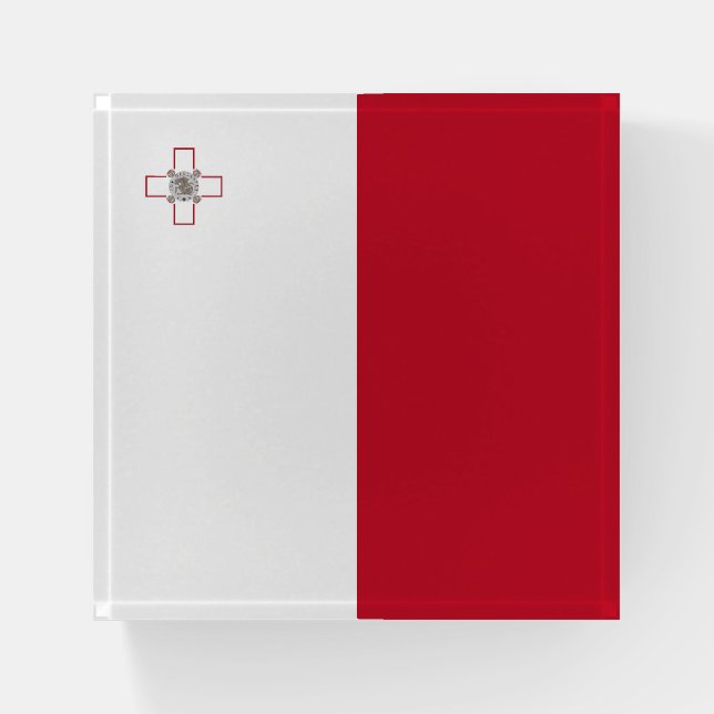 Malta flag paperweight (Front)