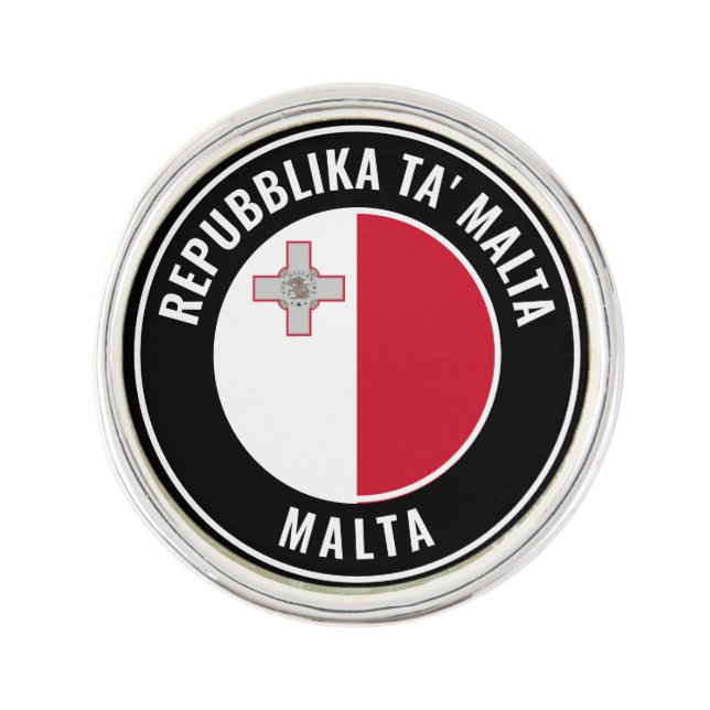 Malta Flag Patriotic Lapel Pin (Front)