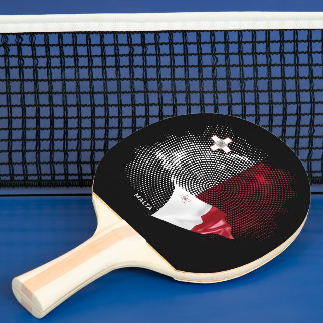 Malta flag ping pong paddle (Insitu)