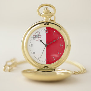 Malta Flag Pocket Watch