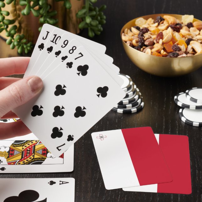 Malta flag poker cards (In Situ)