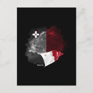 Malta flag postcard