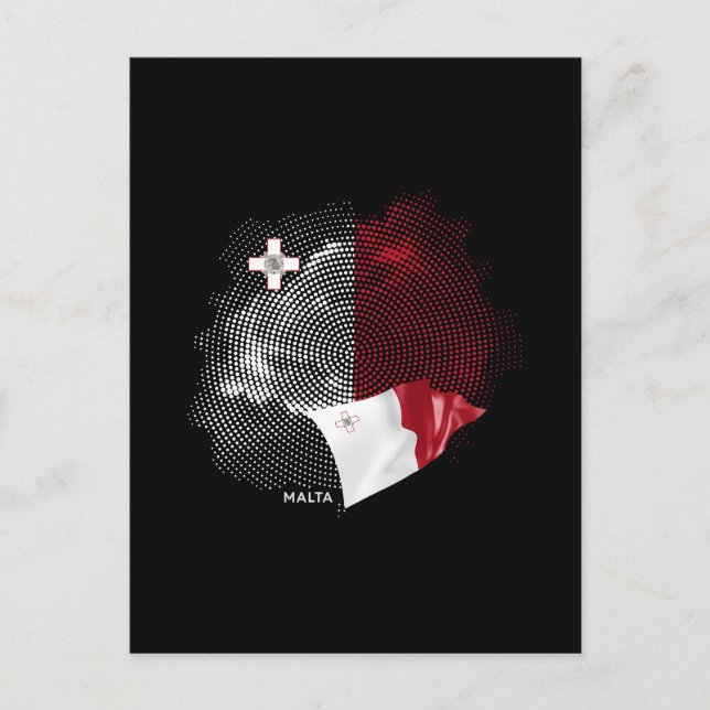 Malta flag postcard (Front)