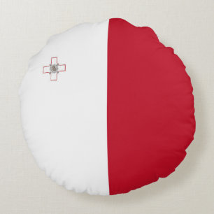 Malta flag round pillow