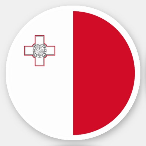 Malta Flag Round Sticker