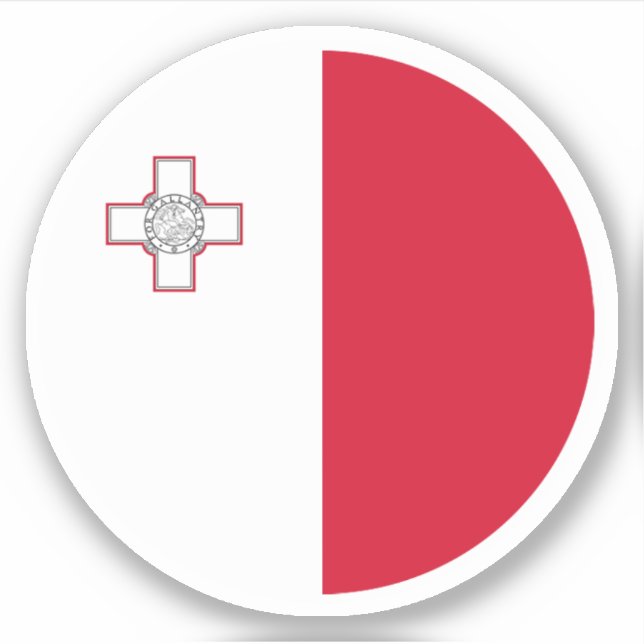 Malta Flag Round Sticker (Front)